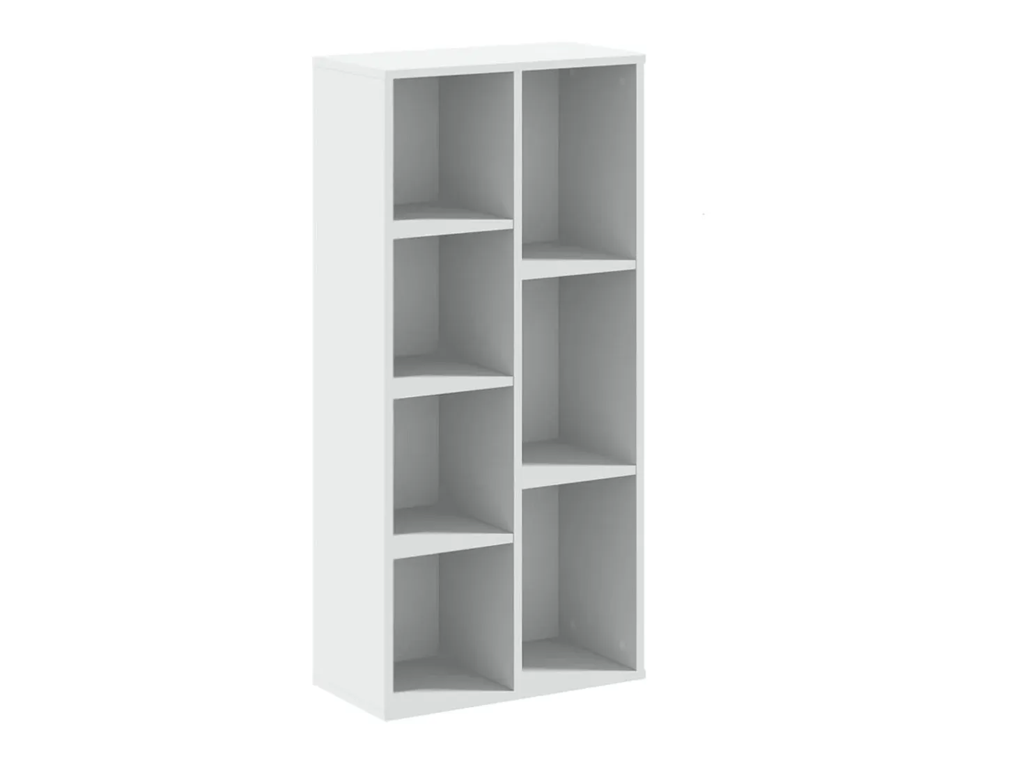 Estantería de madera de ingeniería blanca 50x25x105 cm