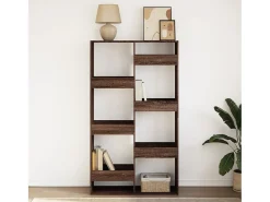 Estantería de madera de ingeniería marrón roble 100x33x175 cm