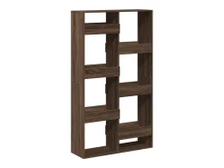 Estantería de madera de ingeniería marrón roble 100x33x175 cm