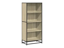 Estantería de madera de ingeniería roble Sonoma 60x35x139 cm