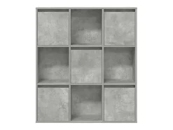 Estantería de madera de ingeniería gris hormigón 89x24x101,5 cm