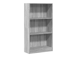 Estantería de madera de ingeniería gris Sonoma 60x24x109 cm