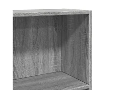 Estantería de madera de ingeniería gris Sonoma 60x24x109 cm
