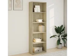Estantería de madera de ingeniería roble Sonoma 60x30x189 cm