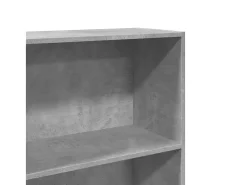 Estantería de madera de ingeniería gris hormigón 60x30x152 cm