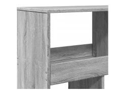 Estantería de madera de ingeniería gris Sonoma 100x33x125,5 cm