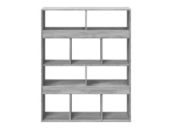 Estantería de madera de ingeniería gris Sonoma 100x33x125,5 cm