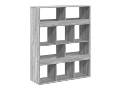Estantería de madera de ingeniería gris Sonoma 100x33x125,5 cm