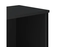 Estantería de madera de ingeniería negra 80x31x74,5 cm