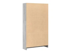 Estantería de madera de ingeniería gris Sonoma 80x24x143 cm