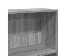 Estantería de madera de ingeniería gris Sonoma 80x24x143 cm