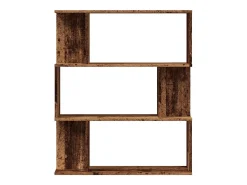 Estantería de madera de ingeniería envejecida 80x24x96 cm