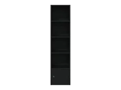 Estantería de madera de ingeniería roble negro 31x24x127 cm