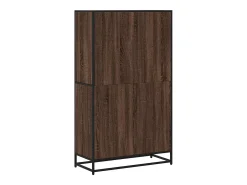 Estantería de madera de ingeniería marrón roble 80,5x35x139 cm