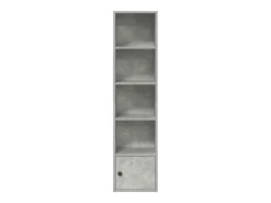 Estantería de madera de ingeniería gris hormigón 31x24x127 cm