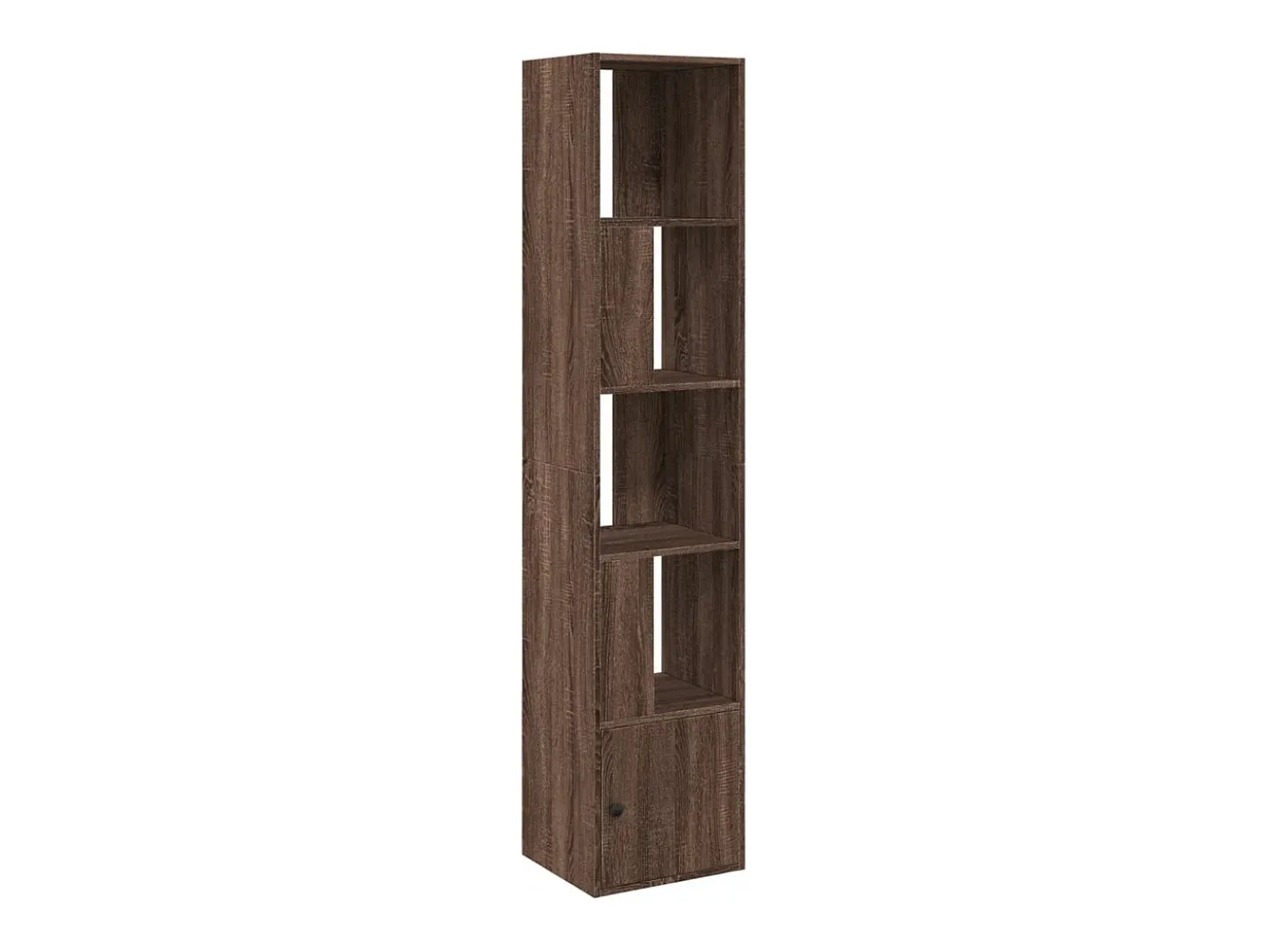 Estantería de madera de ingeniería marrón roble 40x36x189 cm
