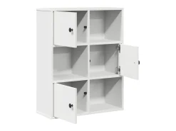 Estantería de madera de ingeniería blanca 60x24x76,5 cm