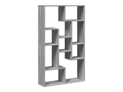 Estantería de madera de ingeniería gris Sonoma 72x20x120 cm
