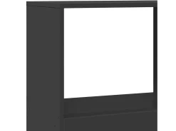 Estantería de madera de ingeniería negra 100x33x175 cm