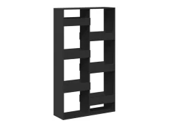 Estantería de madera de ingeniería negra 100x33x175 cm
