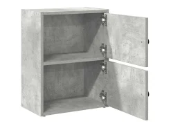 Estantería de madera de ingeniería gris hormigón 40x24x52 cm