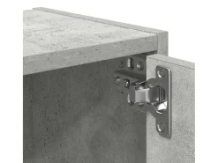 Estantería de madera de ingeniería gris hormigón 40x24x52 cm