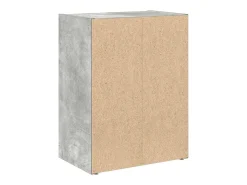 Estantería de madera de ingeniería gris hormigón 40x24x52 cm