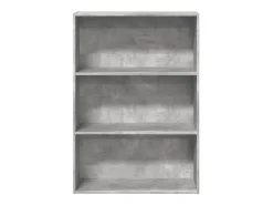 Estantería de madera de ingeniería gris hormigón 80x30x114 cm