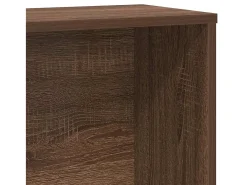 Estantería de madera de ingeniería marrón roble 60x24x120 cm
