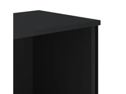 Estantería de madera de ingeniería negra 50x31x137,5 cm