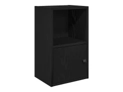 Estantería de madera de ingeniería roble negro 31x24x52 cm