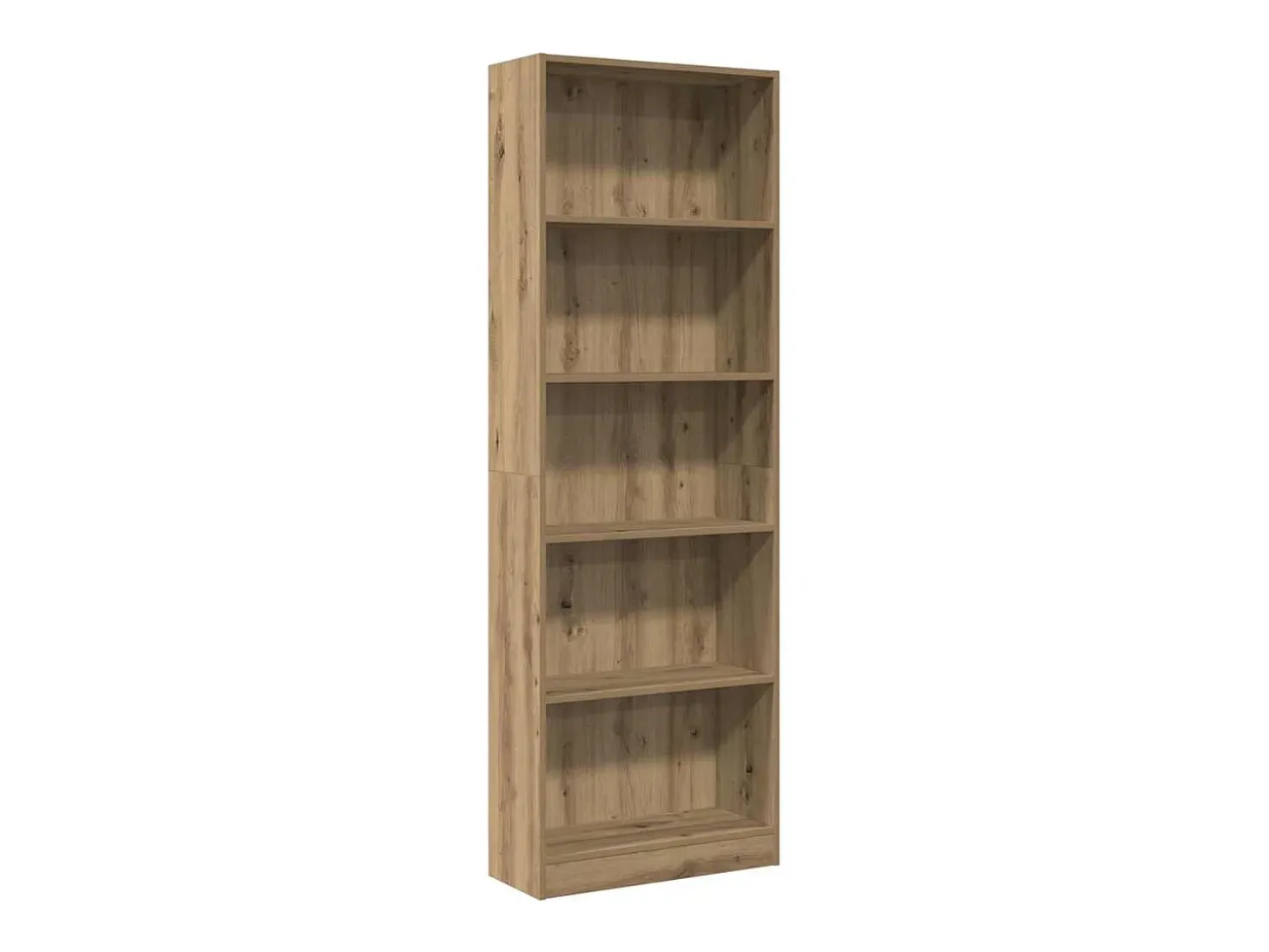 Estantería de madera de ingeniería roble artesanal 60x24x176 cm