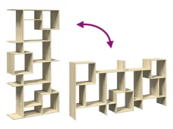 Estantería de madera de ingeniería roble Sonoma 92x29x188 cm