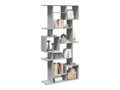 Estantería de madera de ingeniería gris Sonoma 92x29x188 cm