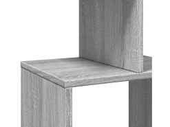 Estantería de madera de ingeniería gris Sonoma 92x29x188 cm
