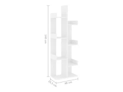 Estantería de madera de ingeniería blanco 48x25,5x140 cm