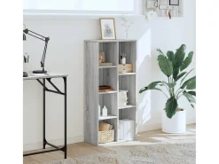 Estantería de madera de ingeniería gris Sonoma 50x25x105 cm