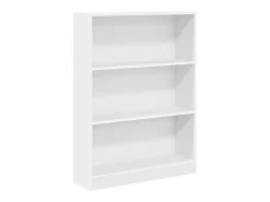 Estantería de madera de ingeniería blanca 80x24x109 cm