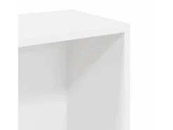 Estantería de madera de ingeniería blanca 80x24x109 cm