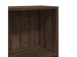 Estantería de madera de ingeniería marrón roble 40x24x143 cm