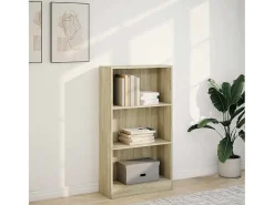 Estantería de madera de ingeniería roble Sonoma 60x24x109 cm