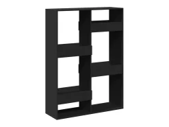 Estantería de madera de ingeniería negra 100x33x135 cm