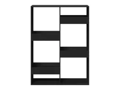 Estantería de madera de ingeniería negra 100x33x135 cm