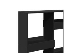 Estantería de madera de ingeniería negra 100x33x135 cm