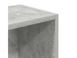Estantería de madera de ingeniería gris hormigón 31x24x102 cm