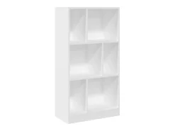 Estantería de madera de ingeniería blanca 57x28,5x141 cm