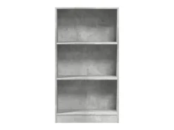 Estantería de madera de ingeniería gris hormigón 60x24x109 cm