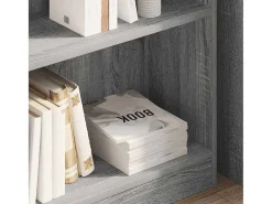 Estantería de madera de ingeniería gris Sonoma 80x24x76 cm