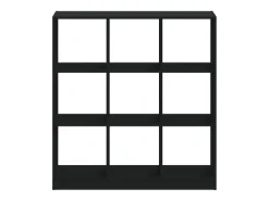 Estantería de madera de ingeniería negra 102x32x108 cm