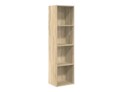 Estantería de madera de ingeniería roble Sonoma 40x30x152 cm